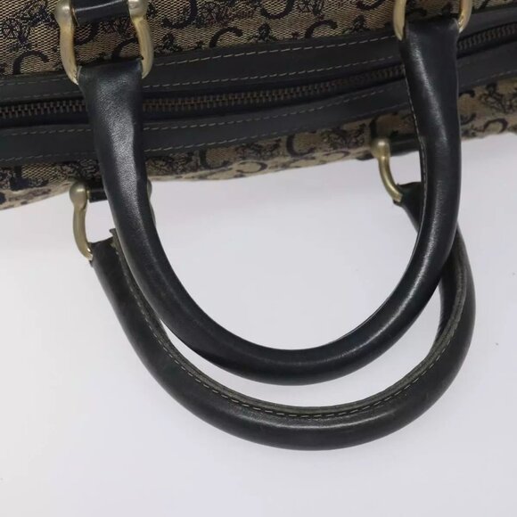 CELINE C Macadam Hand Bag Canvas Navy Auth bs23204 - Picture 8 of 16